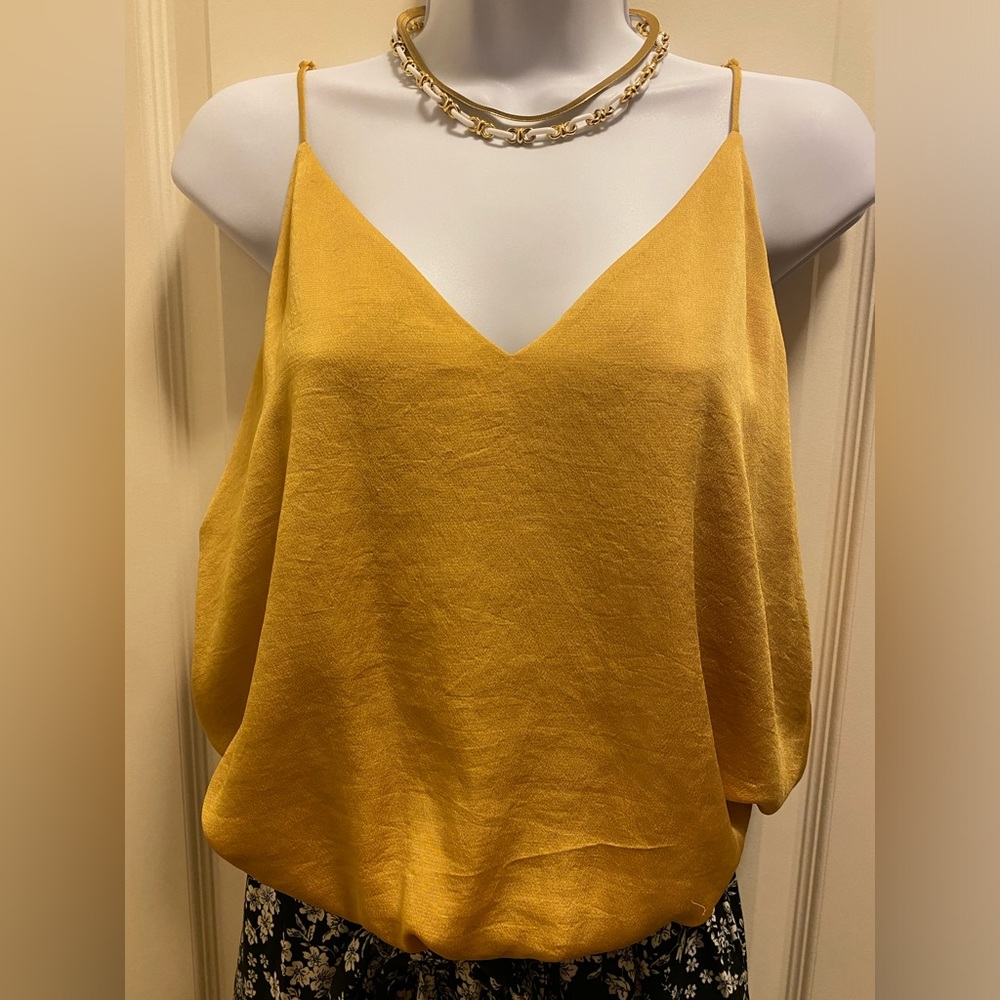 EXPRESS size M ✨ gold thong bodysuit